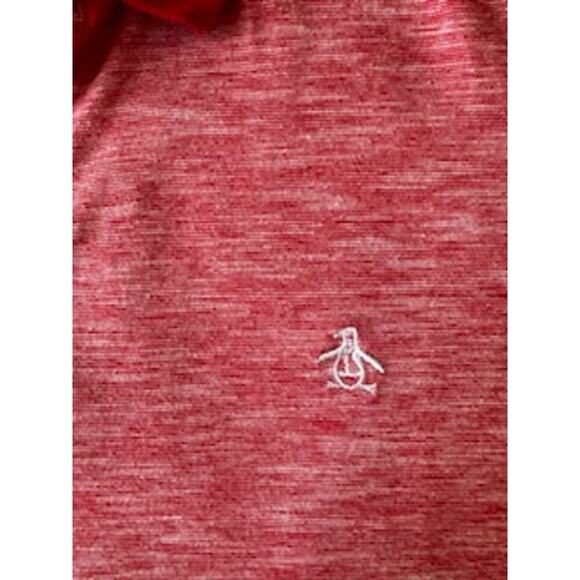 Penguin Heritage Slim Fit Heathered Red Polo - Men's Large - Excellent - Picture 3 of 5